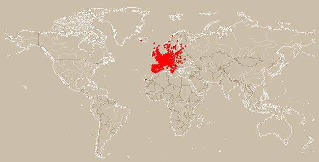 Plague distribution around the world